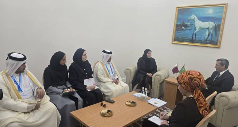 دیدار مقامات بلندپایه ترکمنستان و قطر در منطقه آوازه، تأکید بر گسترش روابط دوجانبه