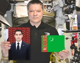 اولگ کونوننکو از فضا به ترکمنستان تبریک گفت