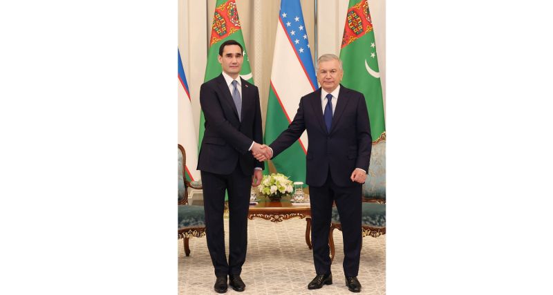 دیدار رئیس جمهور ترکمنستان با رئیس جمهور ازبکستان