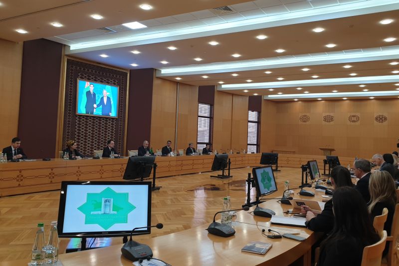 جلسه ای در وزارت خارجه ترکمنستان با هیئتی از پارلمان اروپا